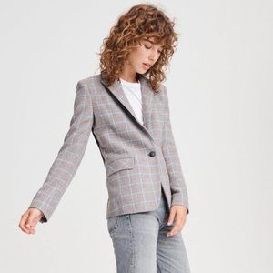 NWT Rag and Bone Rylie Wool Check Blazer. 00.